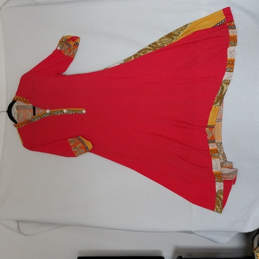 Pakistan India Gypcy Ethnic Red Suit Kurti